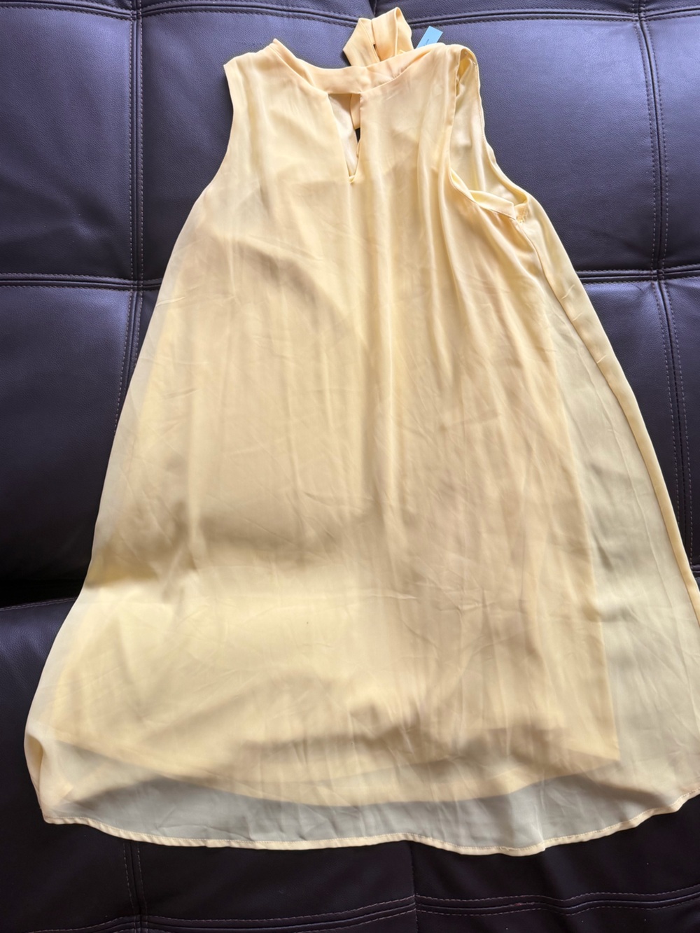 She and Sky Lemon Yellow Sleeveless Mini Dress